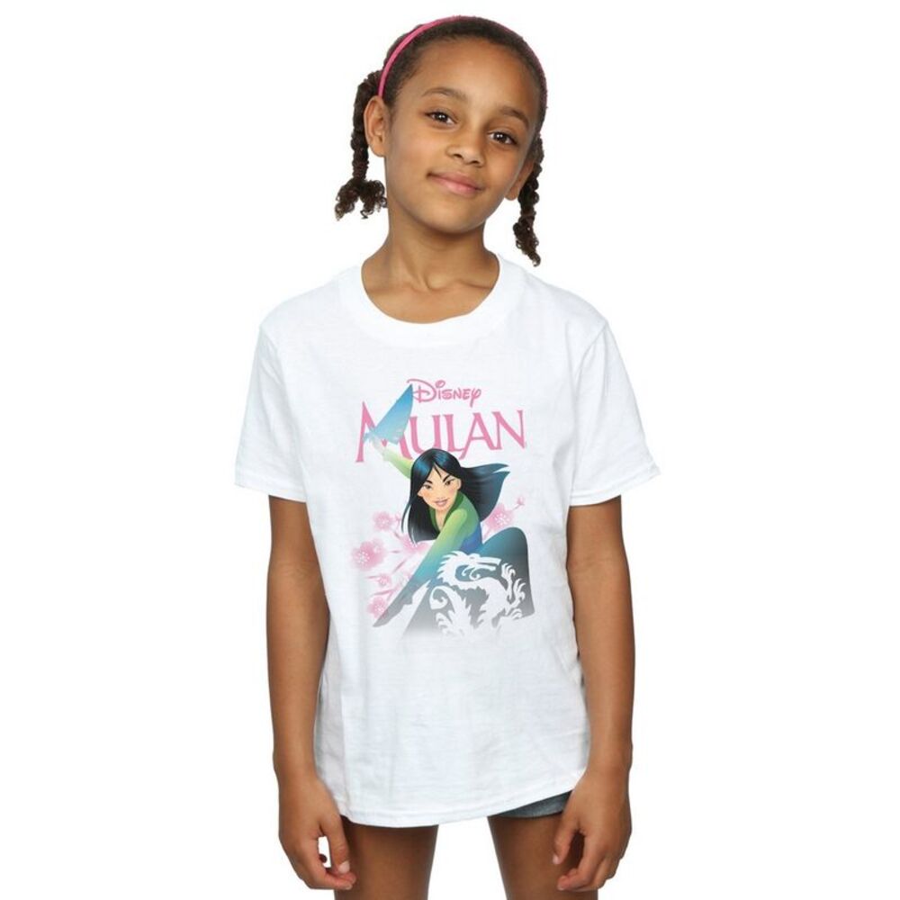 Mulan Girls My Own Hero Cotton T-Shirt / White